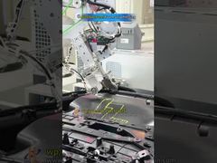 Car Door Panel Assembly Line: pressing sponge strips → Hot riveting welding → Screw tightening